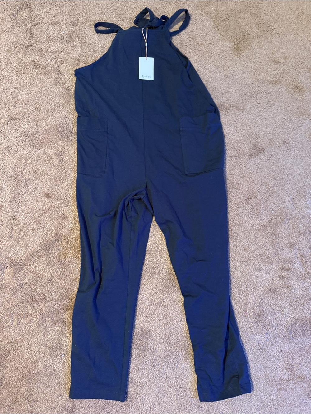 NWT Quince Organic Cotton Maternity Overalls Size XS - Picture 3 of 7